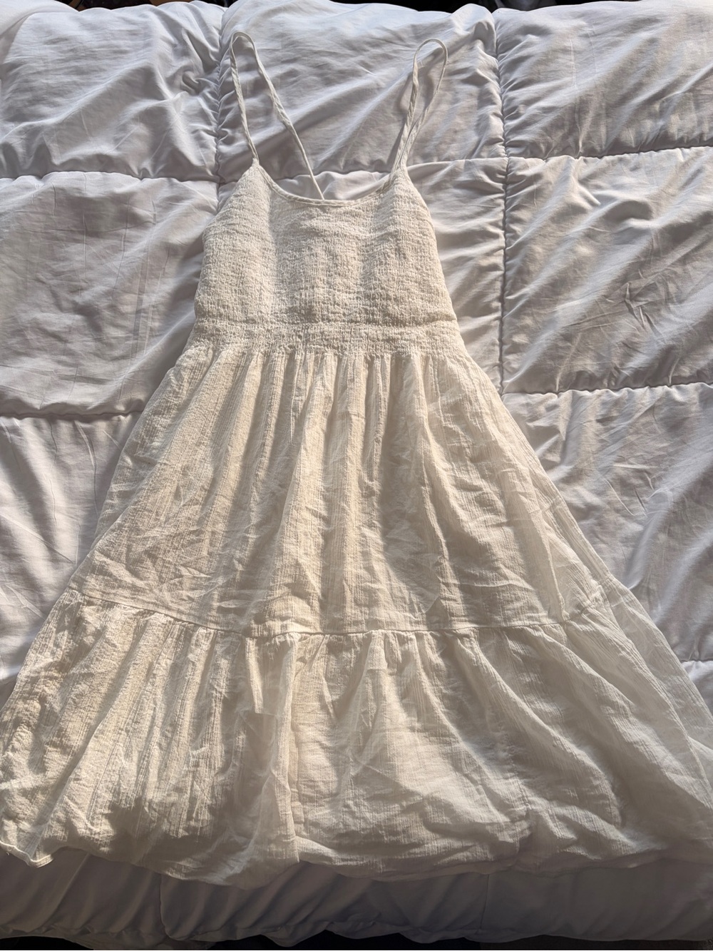 GAP White Smocked Mini Sundress